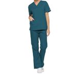 Signature Scrub Top Carib Blue 2Xs
