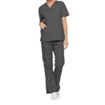 Signature Scrub Top Pewter Xs