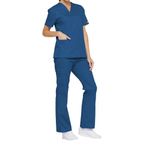 Signature Scrub Top Royal Blue 3Xl