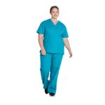 Signature Scrub Top Teal L