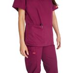 Signature Scrub Top Wine 3Xl
