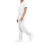 Unisex Scrub Set Top/Trs White L