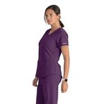 Breeze Womens Scrub Top Eggplant S