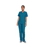 4700 Unisex Scrub Top Carib Blue Xs