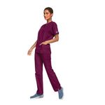 4700 Unisex Scrub Top Wine 2Xs
