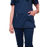 Revolution Mock Wrap Top Navy S