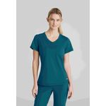 Flow Knit Scrub Top Bahama Blue L