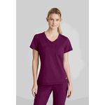 Flow Knit Scrub Top Wine Xs