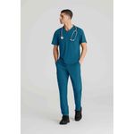 Flex Knit Scrub Top Bah Blue 5Xl