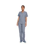 4700 Unisex Scrub Top Grey L