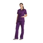Signature Scrub Top Eggplant M