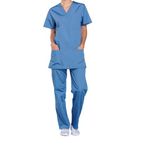 Prof V-Neck Scrub Top Ceil Blue 2Xs
