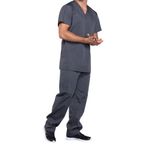 Prof V-Neck Scrub Top Pewter L