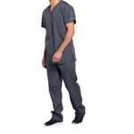 Prof V-Neck Scrub Top Pewter S