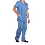 Prof V-Neck Scrub Top Ceil Blue L