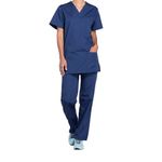 Prof V-Neck Scrub Top Navy M