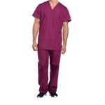 Prof V-Neck Scrub Top Wine S