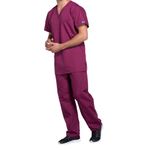 Prof V-Neck Scrub Top Wine S