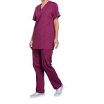 Prof V-Neck Scrub Top Wine S