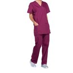 Prof V-Neck Scrub Top Wine S
