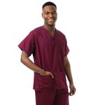Unisex Lwt Scrub Top Maroon L
