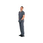 Eco Stretch Scrub Top Pewter L