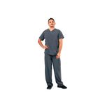 Eco Stretch Scrub Top Pewter S