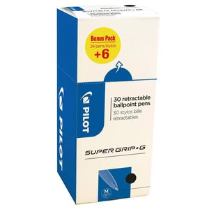 Pilot Supergrip Retract 24&6Free Med Blk