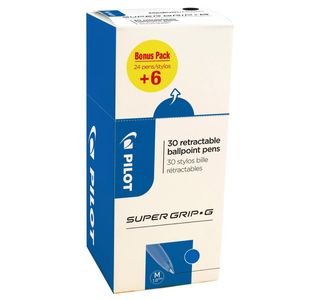 Pilot Supergrip Retract 24&6Free Med Blu