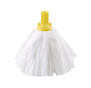 2Work Big White Mop Head Yellow Pk10