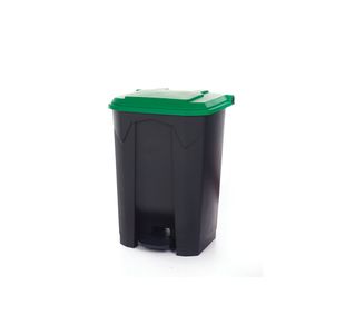 Pedal Bin With Lid 80L Grey/Green