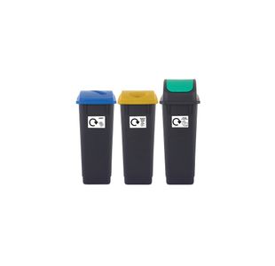 Recycling Bins 65 Litre Ast Pk3