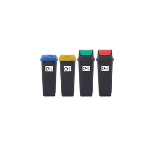 Recycling Bins 65 Litre Ast Pk4