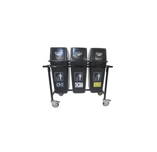 Mob Recycling Trolley With 3X60L Bin