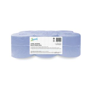 2Work 2-Ply Towel Roll 175M Blu Pk6