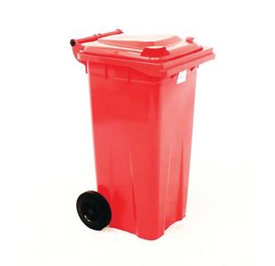 2Work Wheelie Bin 120L Red