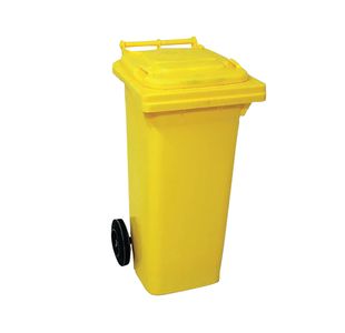 2Work Wheelie Bin 80L Yellow