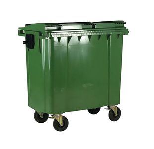 2Work Wheelie Bin 660L Green