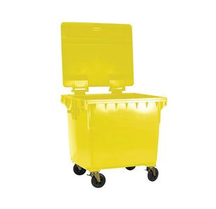 2Work Wheelie Bin 660L Yellow