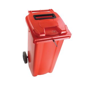 2Work Wheelie Bin Slot Lid 120L Red