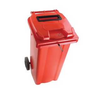 2Work Wheelie Bin Slot Lid 140L Red