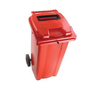 2Work Wheelie Bin Slot Lid 360L Red