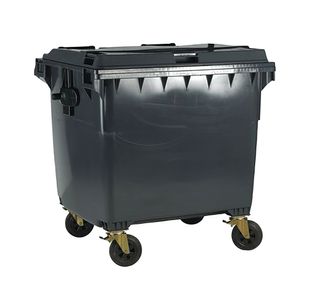 2Work Wheelie Bin 660L W/Lck Ld Gry