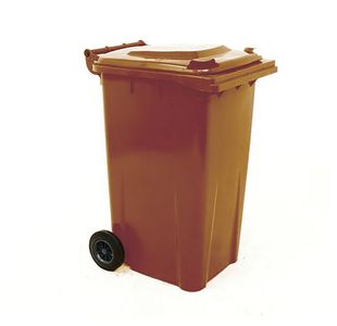 2Work Wheelie Bin 240L Brown
