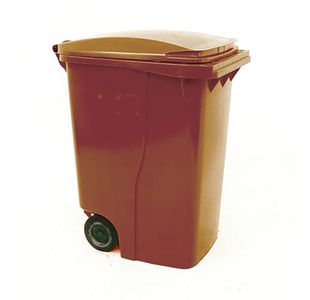 2Work Wheelie Bin 360L Brown