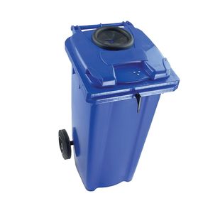 2Work Wheelie Bin 140L Bot/Lock Blue
