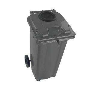 2Work Wheelie Bin 240L Bot/Lock Grey