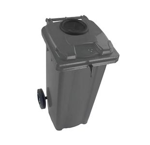 2Work Wheelie Bin 360L Bot/Lock Grey