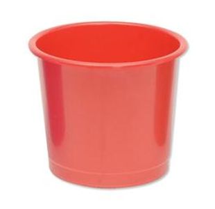 5 Star Plastic Waste Bin Red