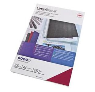 Gbc Linen Look Covers Red Ce050030
